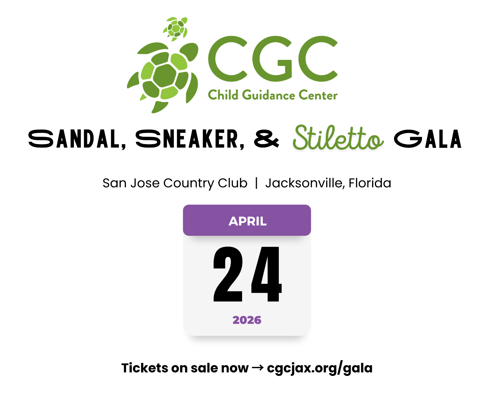 CGC's Sandal, Sneaker, & Stilletto Gala- April 24, 2026
